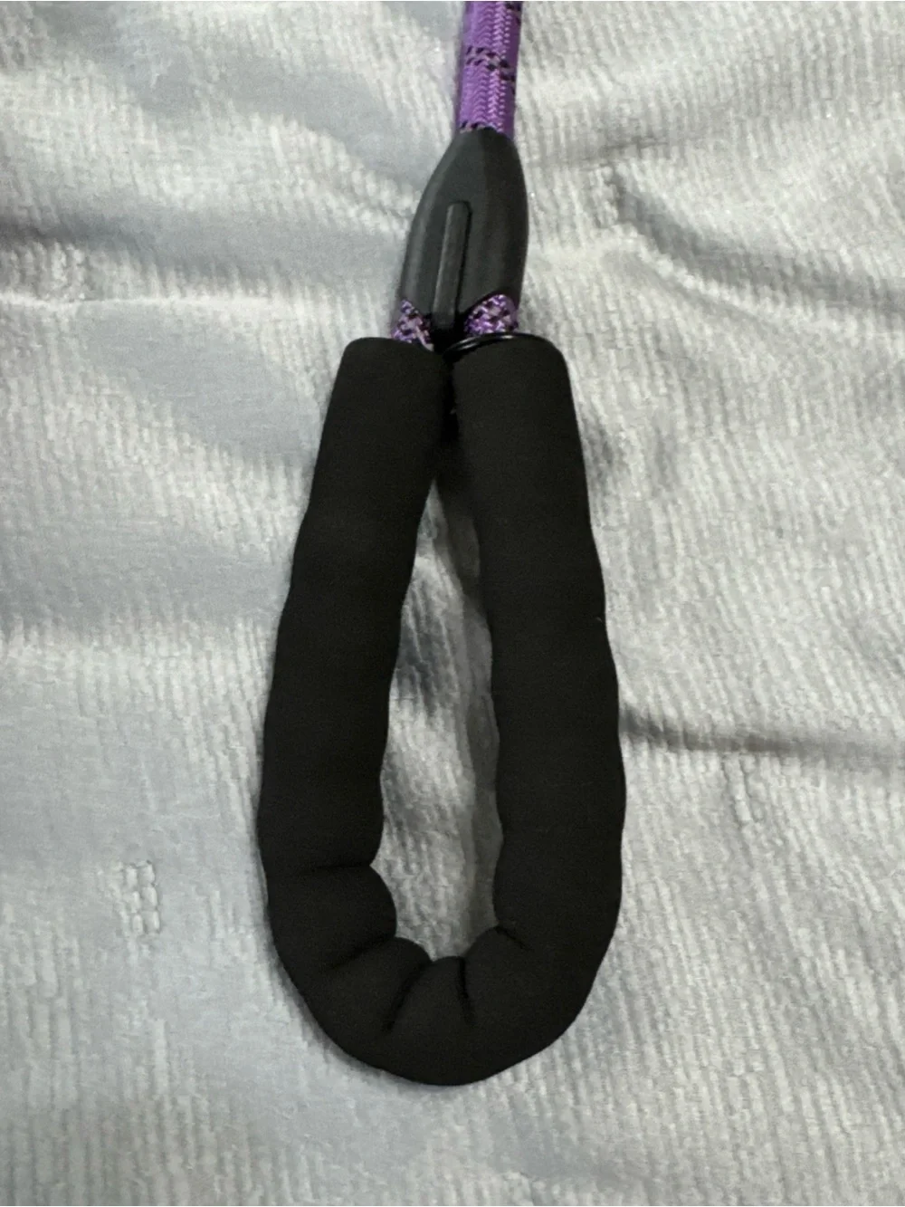 Purple Reflective Bungee Dog Leash with Padded Handle